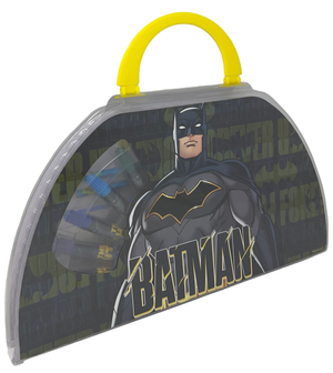 Valigetta Colori Batman Set Cancelleria 51 Pezzi per Bambini - Ba1107