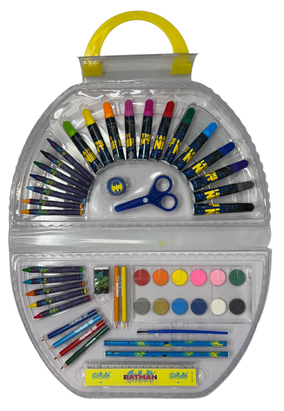 Valigetta Colori Batman Set Cancelleria 51 Pezzi per Bambini - Ba1107