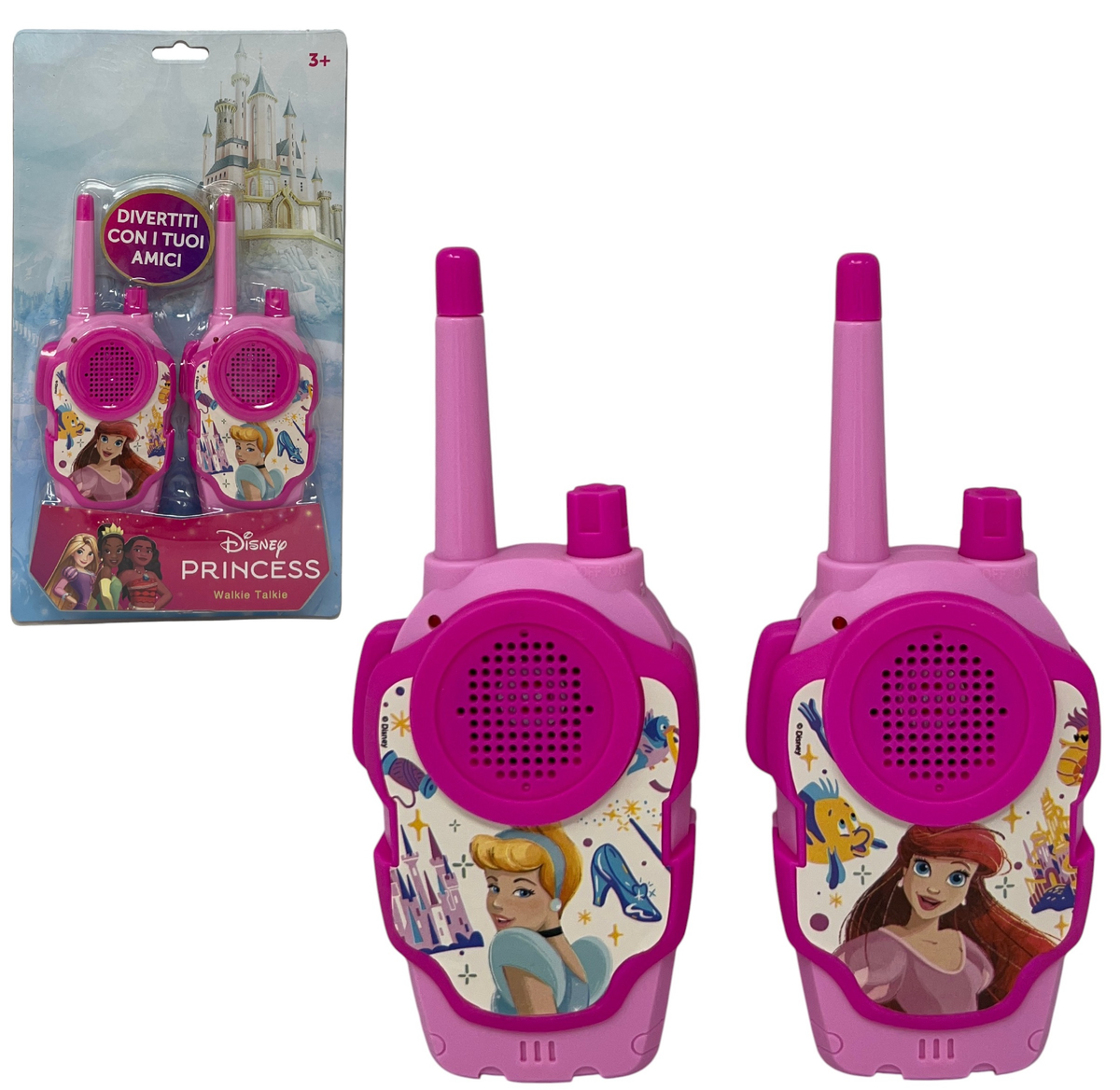 Walkie Talkie Principesse DISNEY 2 Radiotrasmittenti per Bambini Distanza 11 Metri - Pr1064