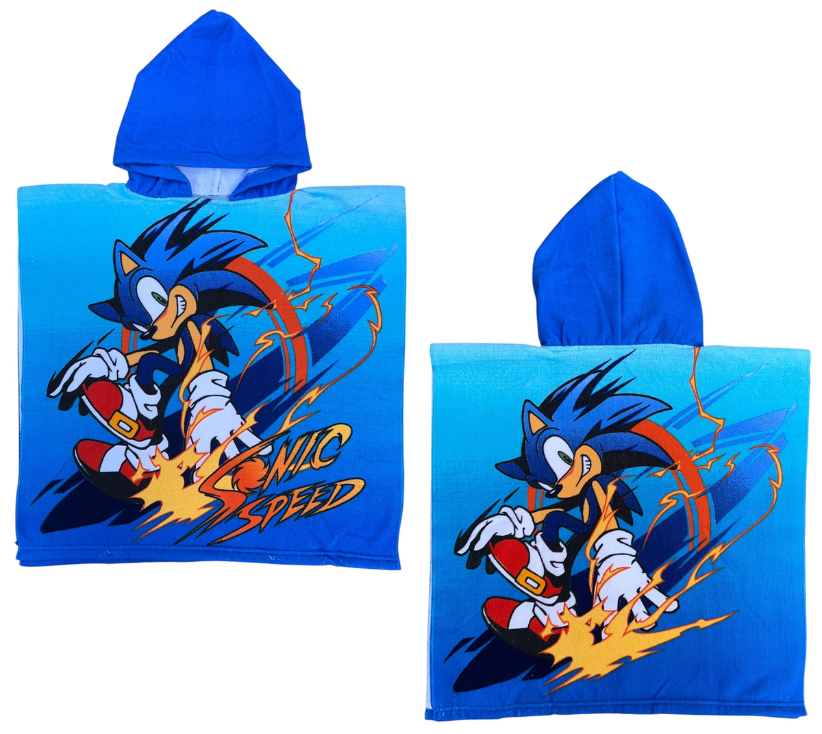 Poncho Mare Sonic 110 X 55 CM Accappatoio per Bambini Microfibra - Ye18283