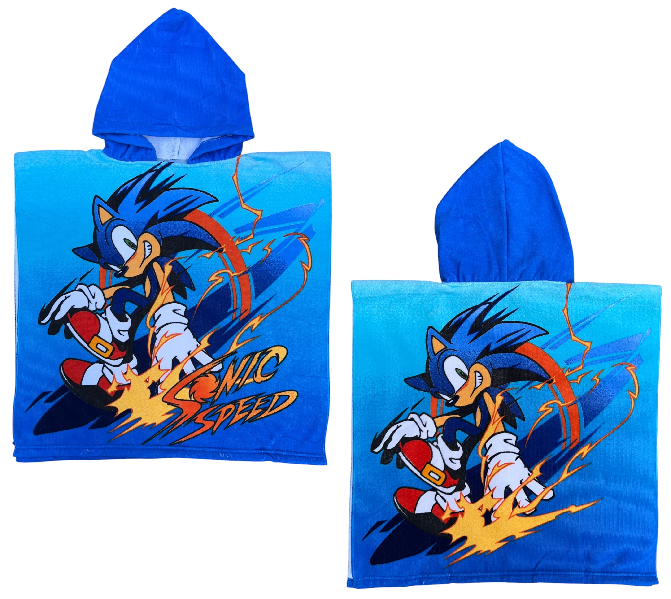 Poncho Mare Sonic 110 X 55 CM Accappatoio per Bambini Microfibra - Ye18283