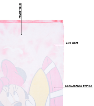 Telo Mare Minnie DISNEY Asciugamano per Bambini in Microfibra CM 140x70 - Ye18093