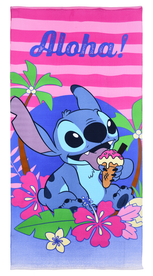 Telo Mare Stitch DISNEY Asciugamano per Bambini in Microfibra CM 140x70 - Ye18189