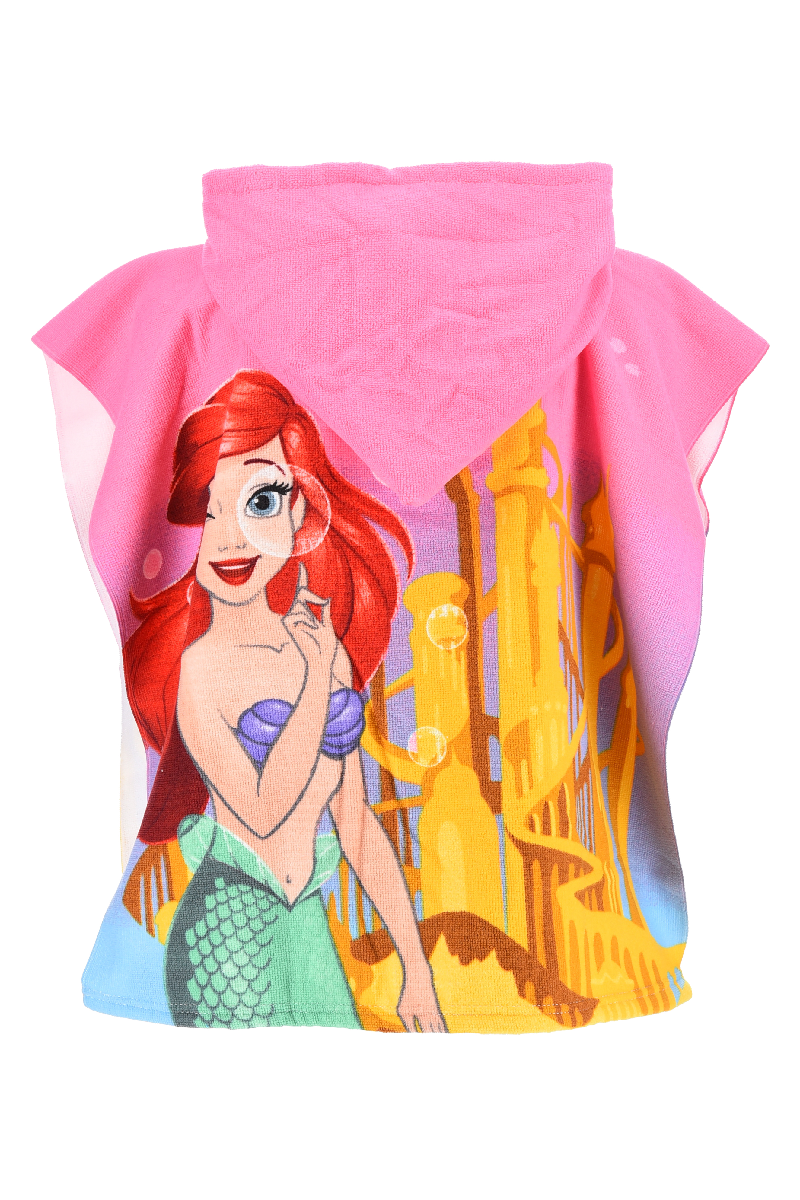 Poncho Mare Ariel DISNEY 110 X 55 CM Accappatoio per Bambini Microfibra - Ye18251
