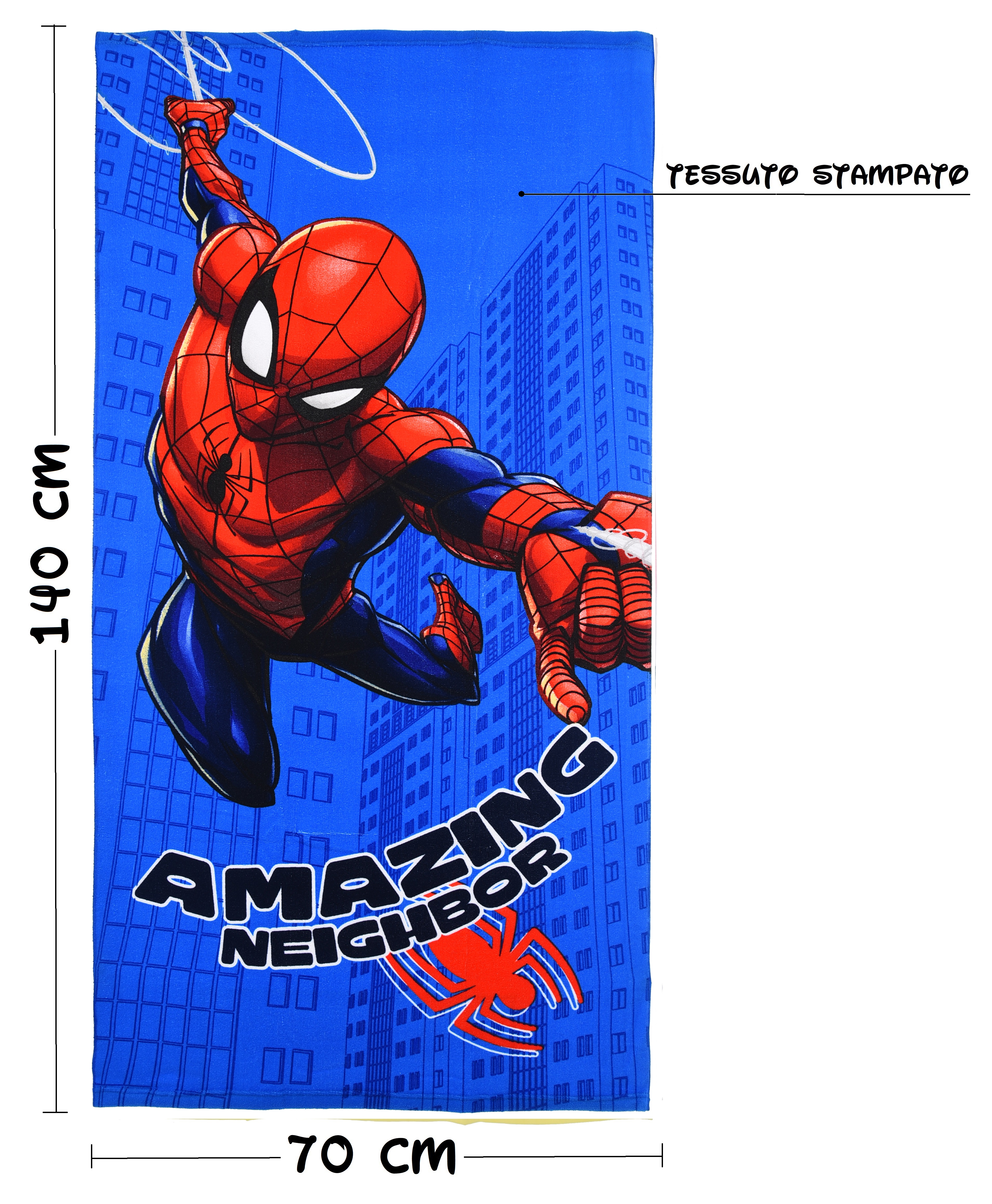 Telo Mare Spiderman MARVEL Asciugamano per Bambini in Microfibra CM 140x70 - Ye18228