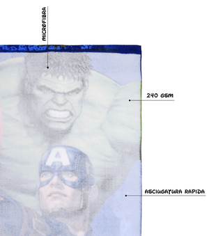 Telo Mare Avengers MARVEL Asciugamano per Bambini in Microfibra CM 140x70 - Ye18214