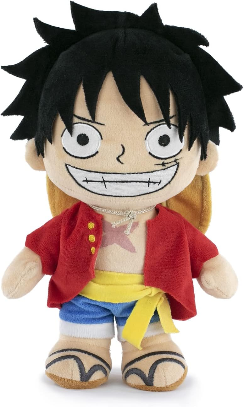 Peluche Luffy Cappello di Paglia One Piece Morbido Pupazzo 30 CM in Fibra Riciclata - 16001836