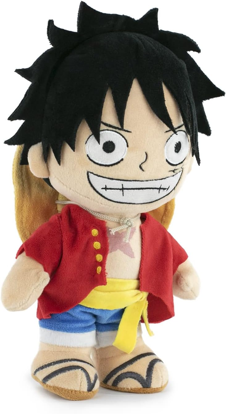 Peluche Luffy Cappello di Paglia One Piece Morbido Pupazzo 30 CM in Fibra Riciclata - 16001836