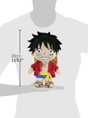 Peluche Luffy Cappello di Paglia One Piece Morbido Pupazzo 30 CM in Fibra Riciclata - 16001836