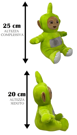 Peluche Dipsy Teletubbies Morbido Pupazzo 25 CM in Fibra Riciclata