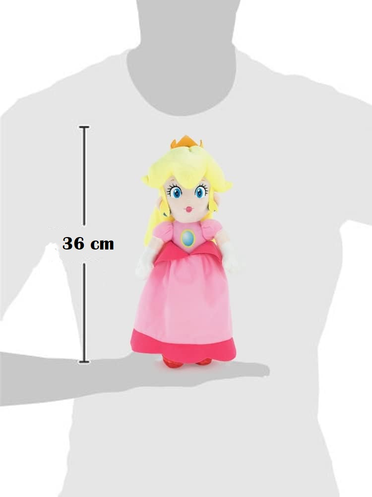 Peluche Principessa Peach Super Mario Morbido Pupazzo 36 CM - 51743ld