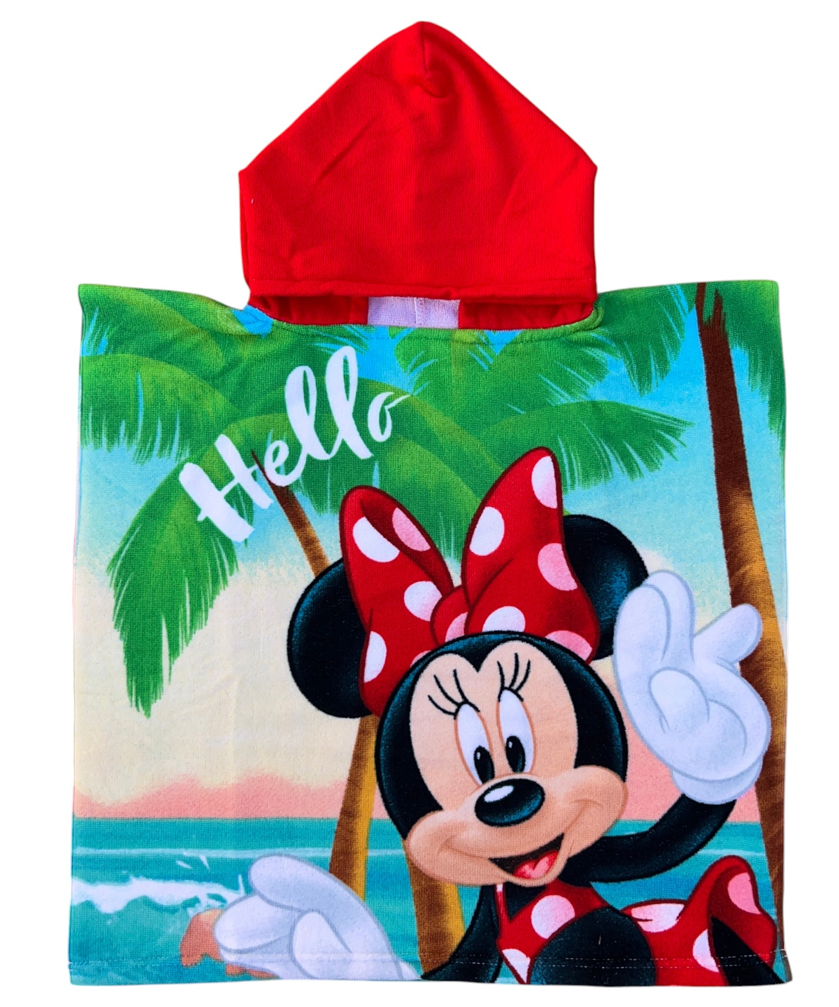 Poncho Mare Minnie DISNEY 110 X 55 CM Accappatoio per Bambini Microfibra - Ye18253