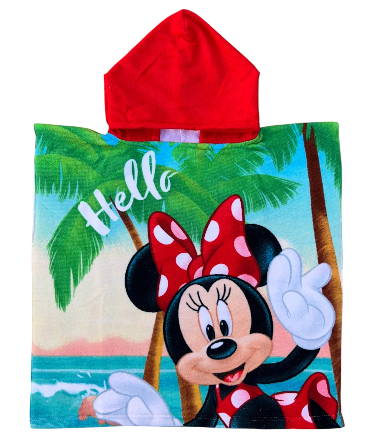Poncho Mare Minnie DISNEY 110 X 55 CM Accappatoio per Bambini Microfibra - Ye18253