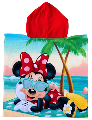 Poncho Mare Minnie DISNEY 110 X 55 CM Accappatoio per Bambini Microfibra - Ye18253