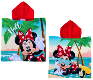 Poncho Mare Minnie DISNEY 110 X 55 CM Accappatoio per Bambini Microfibra - Ye18253