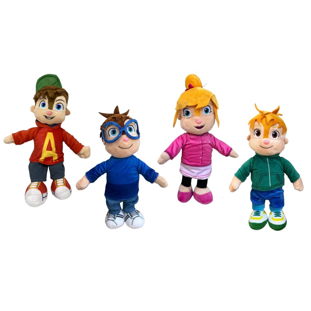 Peluche Alvin e i Chipmunsk 4 Modelli Assortiti Pupazzo Scoiattolo 30 CM - 760021714