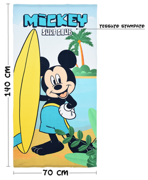 Telo Mare Topolino DISNEY Asciugamano per Bambini in Microfibra CM 140x70 - Ye18203