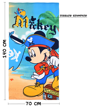 Telo Mare Topolino DISNEY Asciugamano per Bambini in Microfibra CM 140x70 - Ye18218