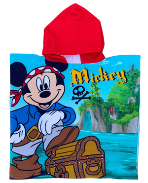 Poncho Mare Topolino DISNEY 110 X 55 CM Accappatoio per Bambini Microfibra - Ye18252