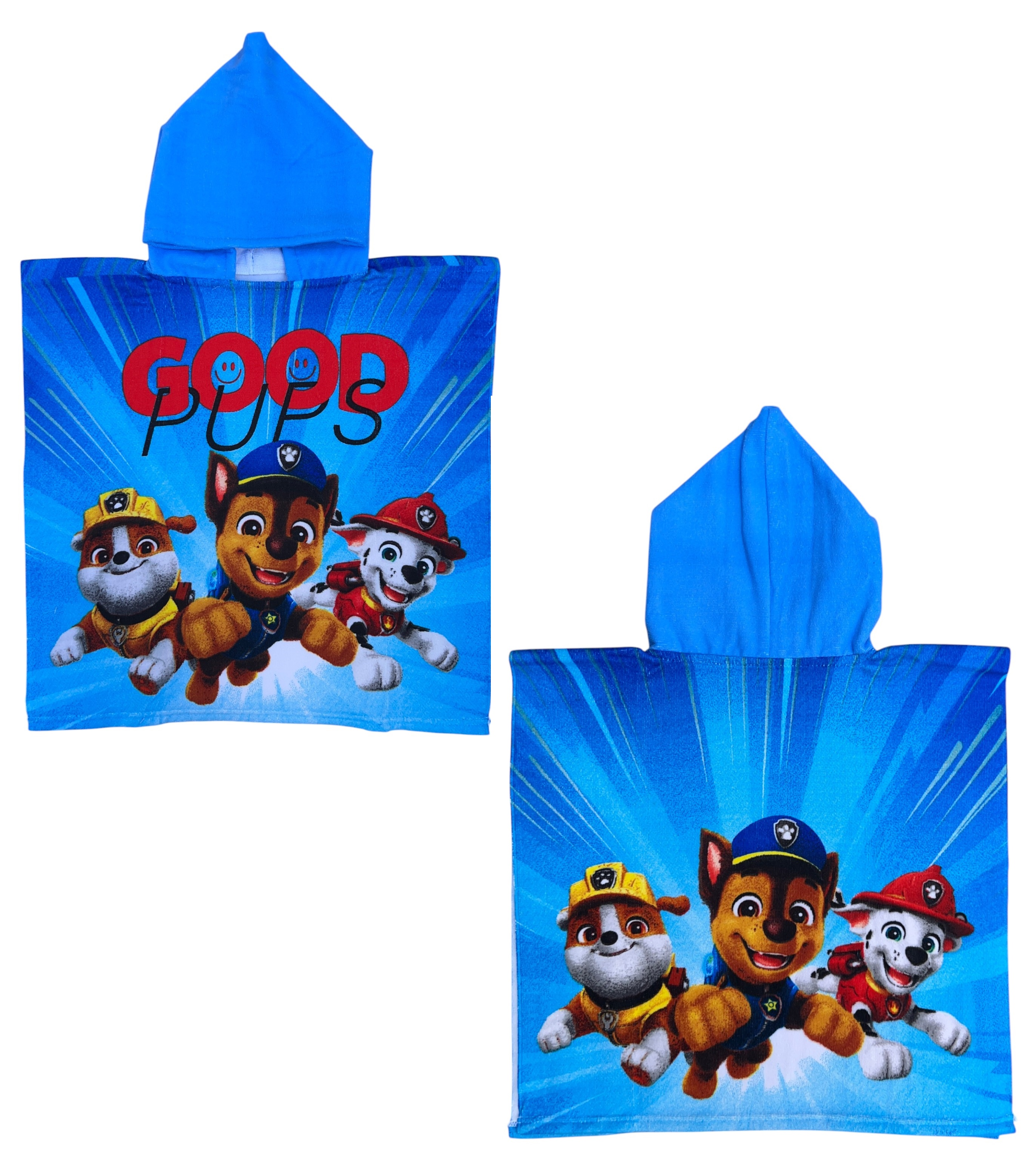 Poncho Mare Paw Patrol 110 X 55 CM Accappatoio per Bambini Microfibra - Ye18106