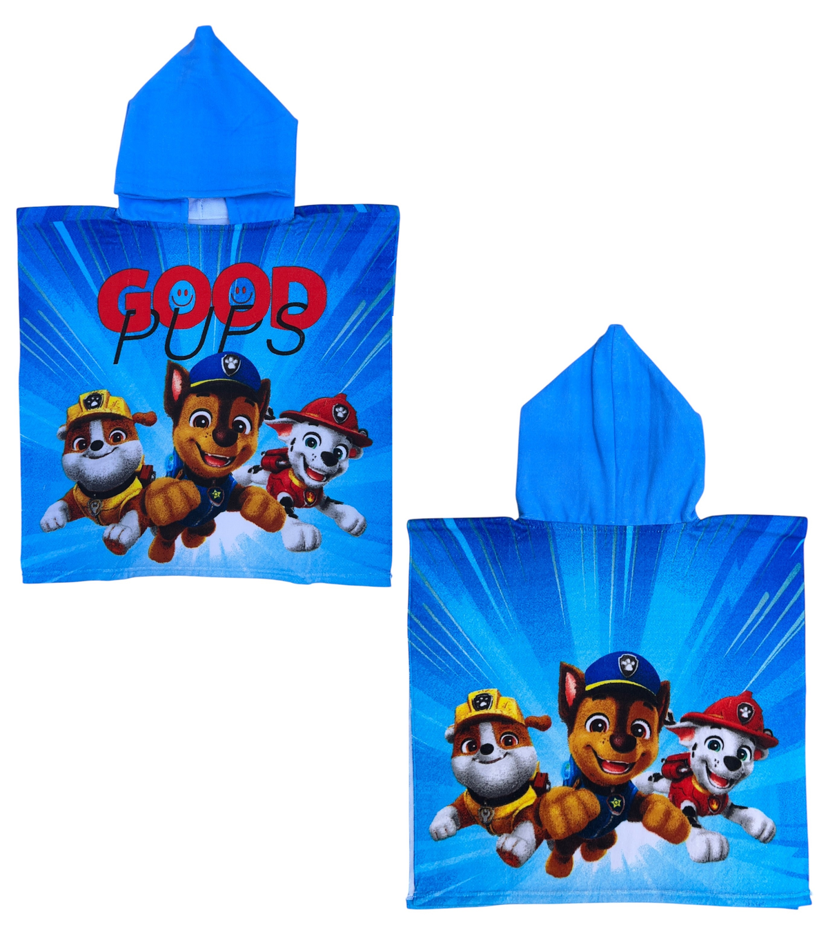 Poncho Mare Paw Patrol 110 X 55 CM Accappatoio per Bambini Microfibra - Ye18106