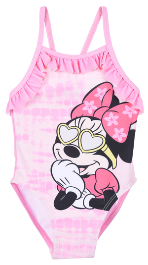 Costume Mare Minnie Mouse DISNEY Intero 1 Pezzo Neonata 12/36 Mesi -Ye05013rosa