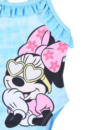 Costume Mare Minnie Mouse DISNEY Intero 1 Pezzo Neonata 12/36 Mesi -Ye05013celeste