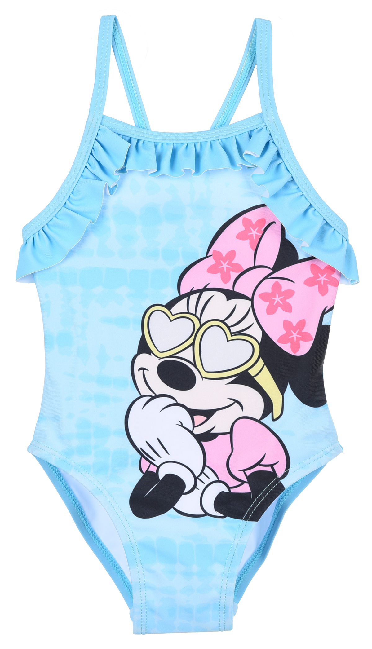 Costume Mare Minnie Mouse DISNEY Intero 1 Pezzo Neonata 12/36 Mesi -Ye05013celeste
