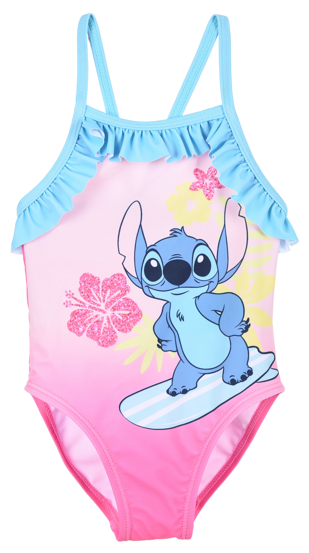 Costume Mare Stitch DISNEY Intero 1 Pezzo Neonata 12/36 Mesi -Ye05014celeste