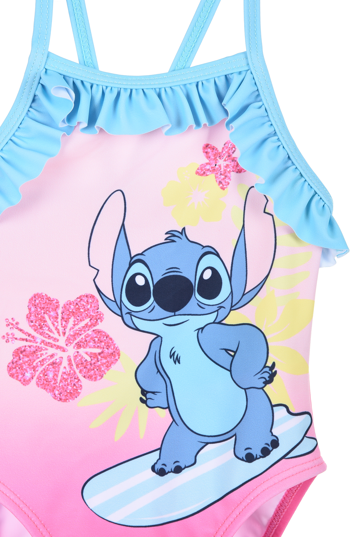 Costume Mare Stitch DISNEY Intero 1 Pezzo Neonata 12/36 Mesi -Ye05014celeste
