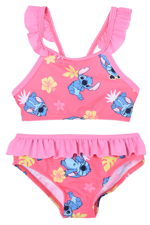 Costume Mare Stitch DISNEY Bikini Due Pezzi Top e Slip 12/36 Mesi -Ye05020rosa