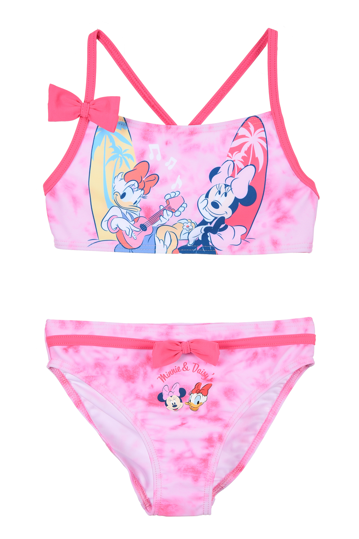 Costume Mare Minnie e Paperina DISNEY Bikini Due Pezzi Top e Slip Bambina - Ye18085rosa
