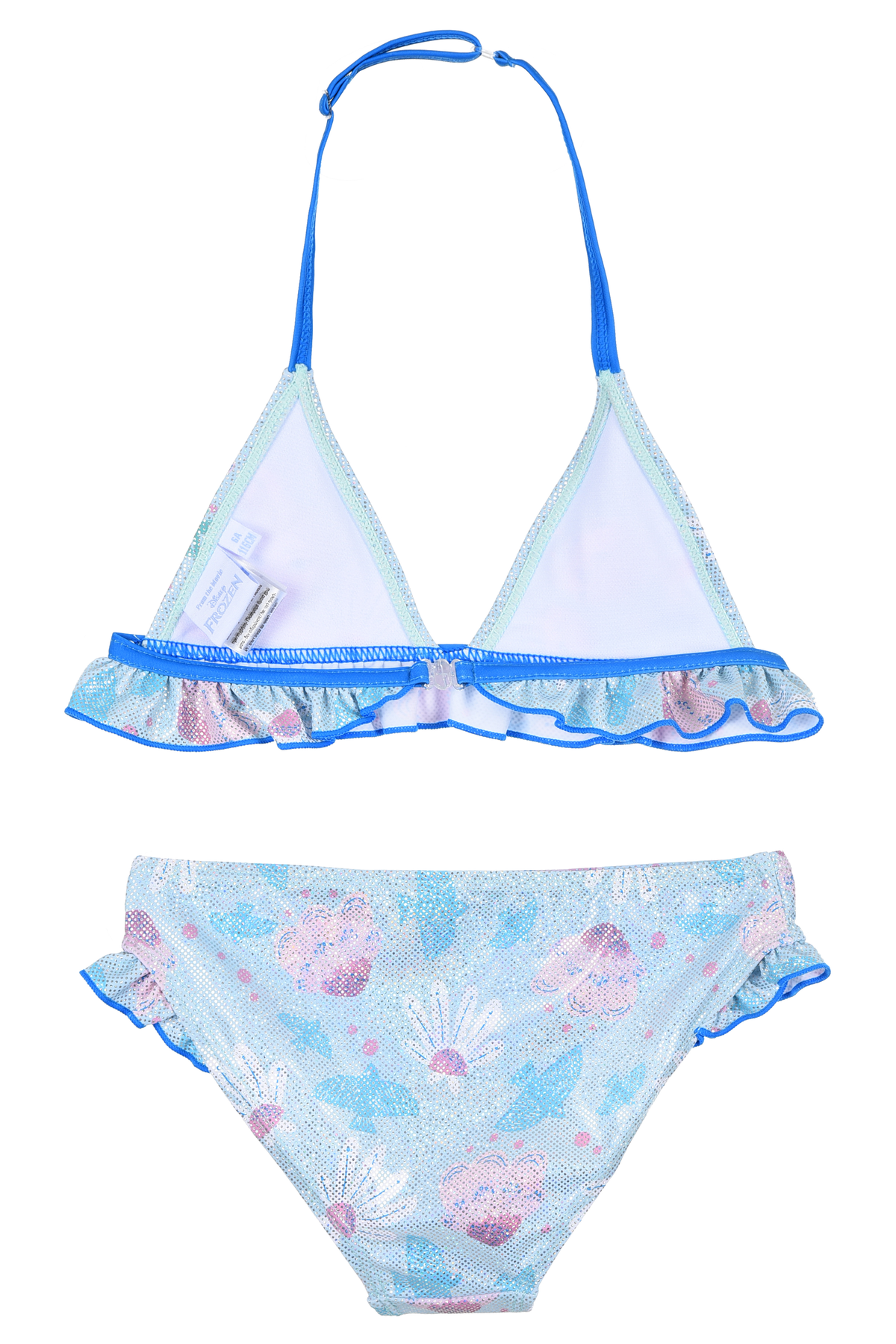 Costume Mare Frozen DISNEY Elsa Bikini Due Pezzi Top e Slip Bambina - Ye18047celeste