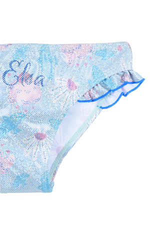 Costume Mare Frozen DISNEY Elsa Bikini Due Pezzi Top e Slip Bambina - Ye18047celeste