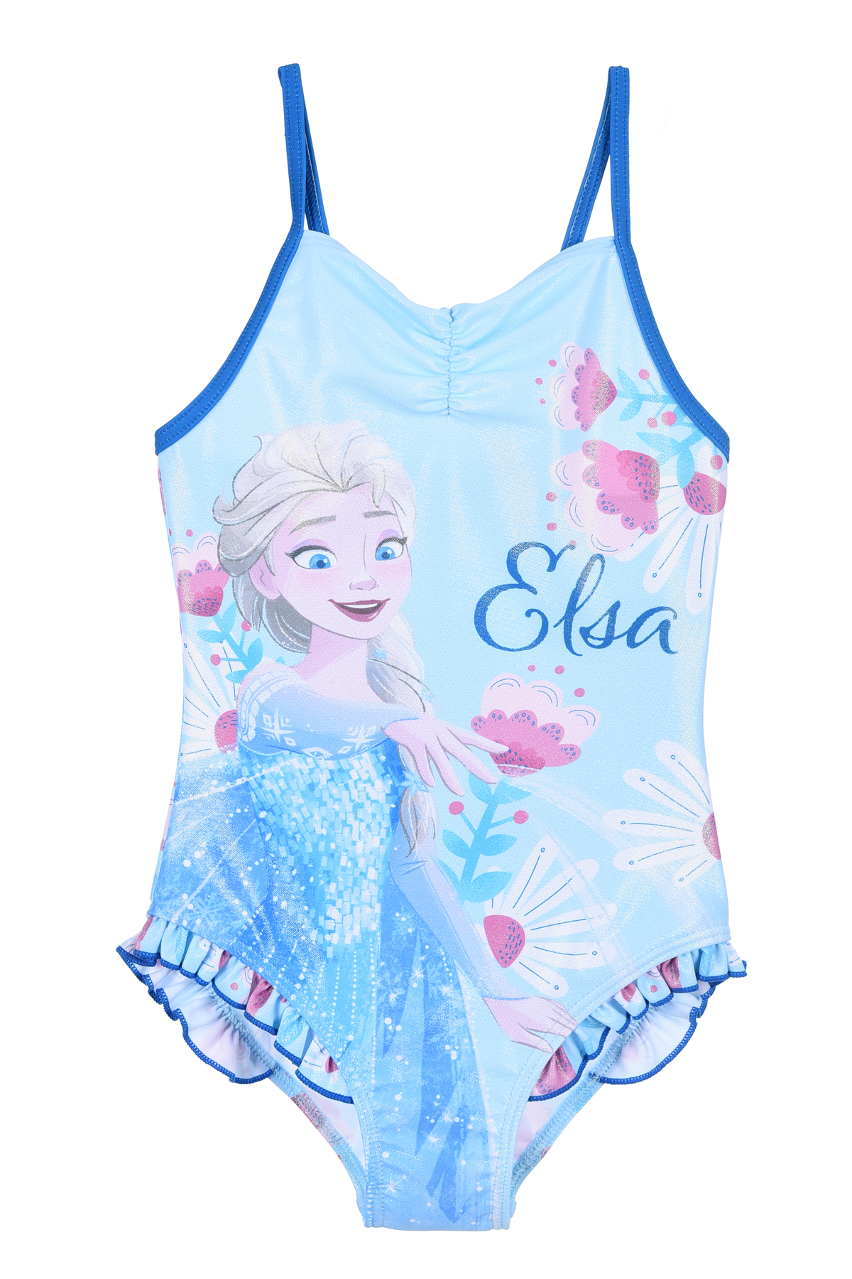Costume Mare Frozen DISNEY Elsa Intero 1 Pezzo Bambina Piscina- Ye18039celeste