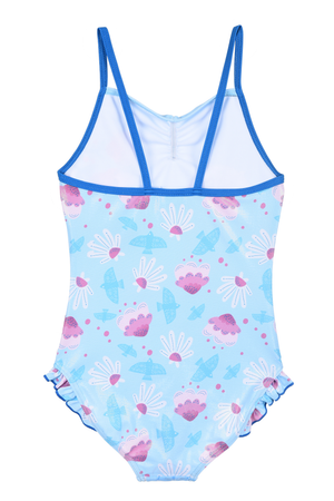 Costume Mare Frozen DISNEY Elsa Intero 1 Pezzo Bambina Piscina- Ye18039celeste