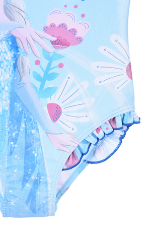 Costume Mare Frozen DISNEY Elsa Intero 1 Pezzo Bambina Piscina- Ye18039celeste