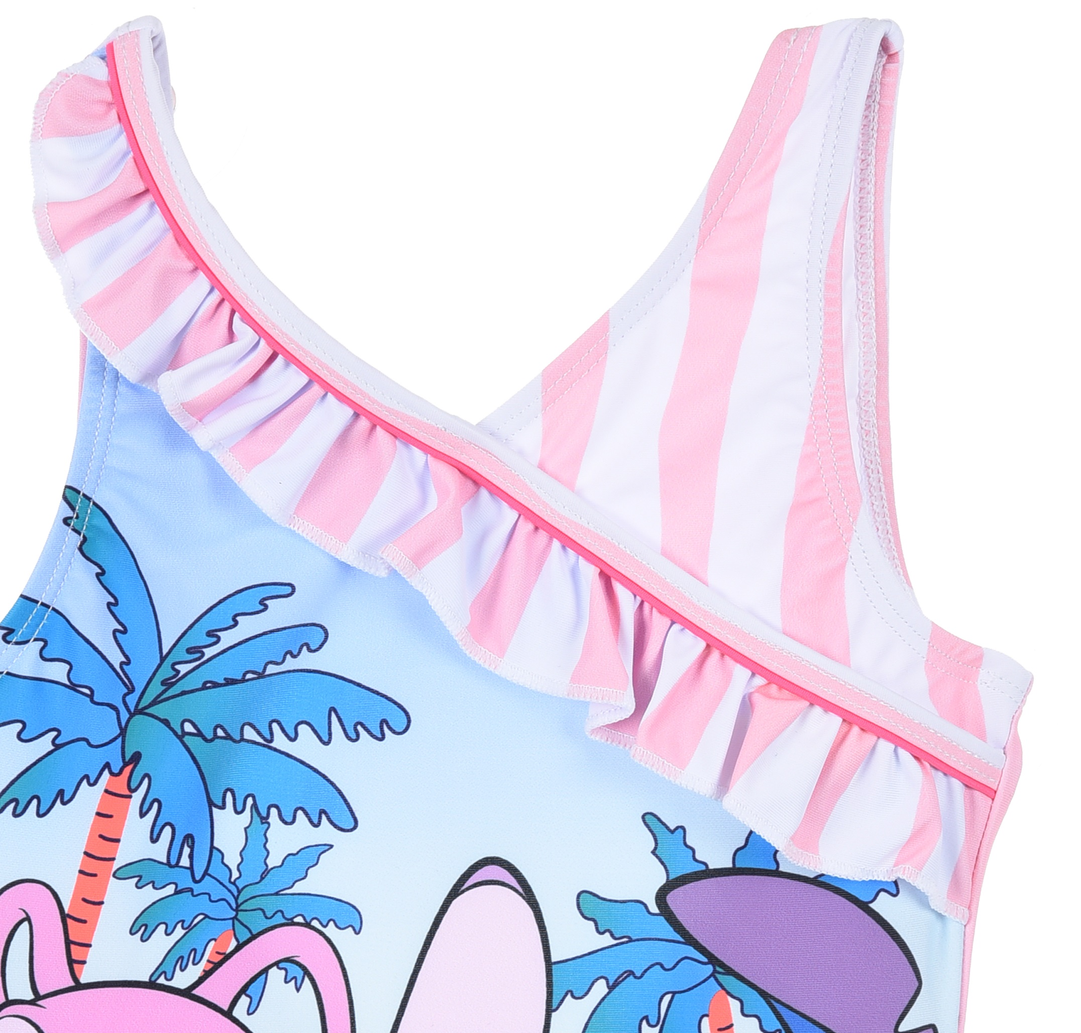 Costume Mare Stitch e Angel DISNEY Intero 1 Pezzo Bambina Piscina - Ye18212rosa