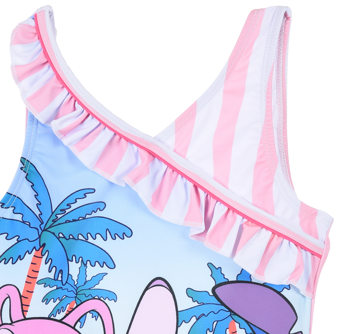 Costume Mare Stitch e Angel DISNEY Intero 1 Pezzo Bambina Piscina - Ye18212rosa