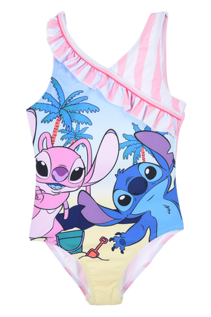 Costume Mare Stitch e Angel DISNEY Intero 1 Pezzo Bambina Piscina - Ye18212rosa