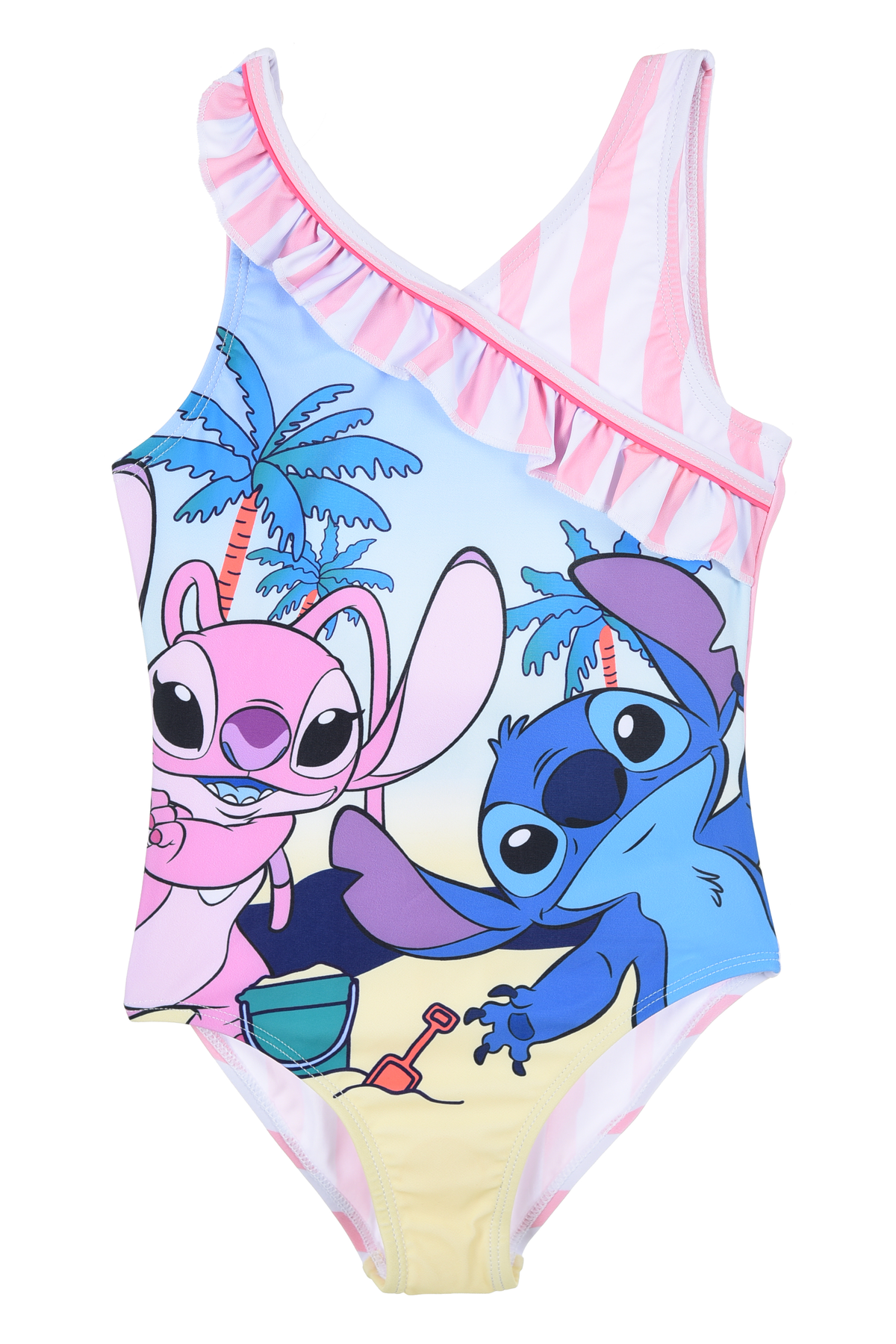 Costume Mare Stitch e Angel DISNEY Intero 1 Pezzo Bambina Piscina - Ye18212rosa