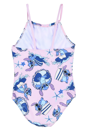 Costume Mare Stitch DISNEY Intero 1 Pezzo Ragazze Piscina Spiaggia - Ye18056rosa