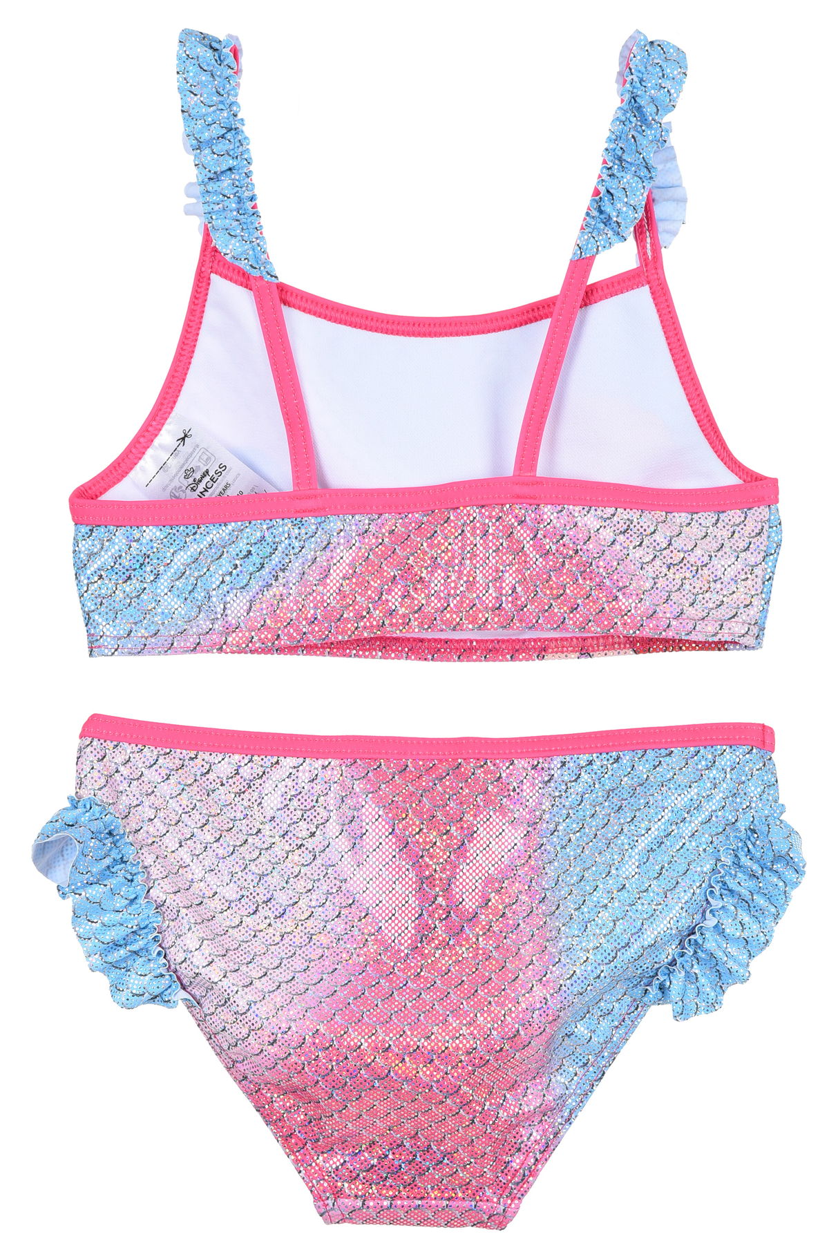 Costume Mare la Sirenetta Ariel DISNEY Bikini 2 Pezzi Top e Slip Bambina - Ye18010rosa
