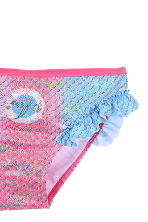Costume Mare la Sirenetta Ariel DISNEY Bikini 2 Pezzi Top e Slip Bambina - Ye18010rosa