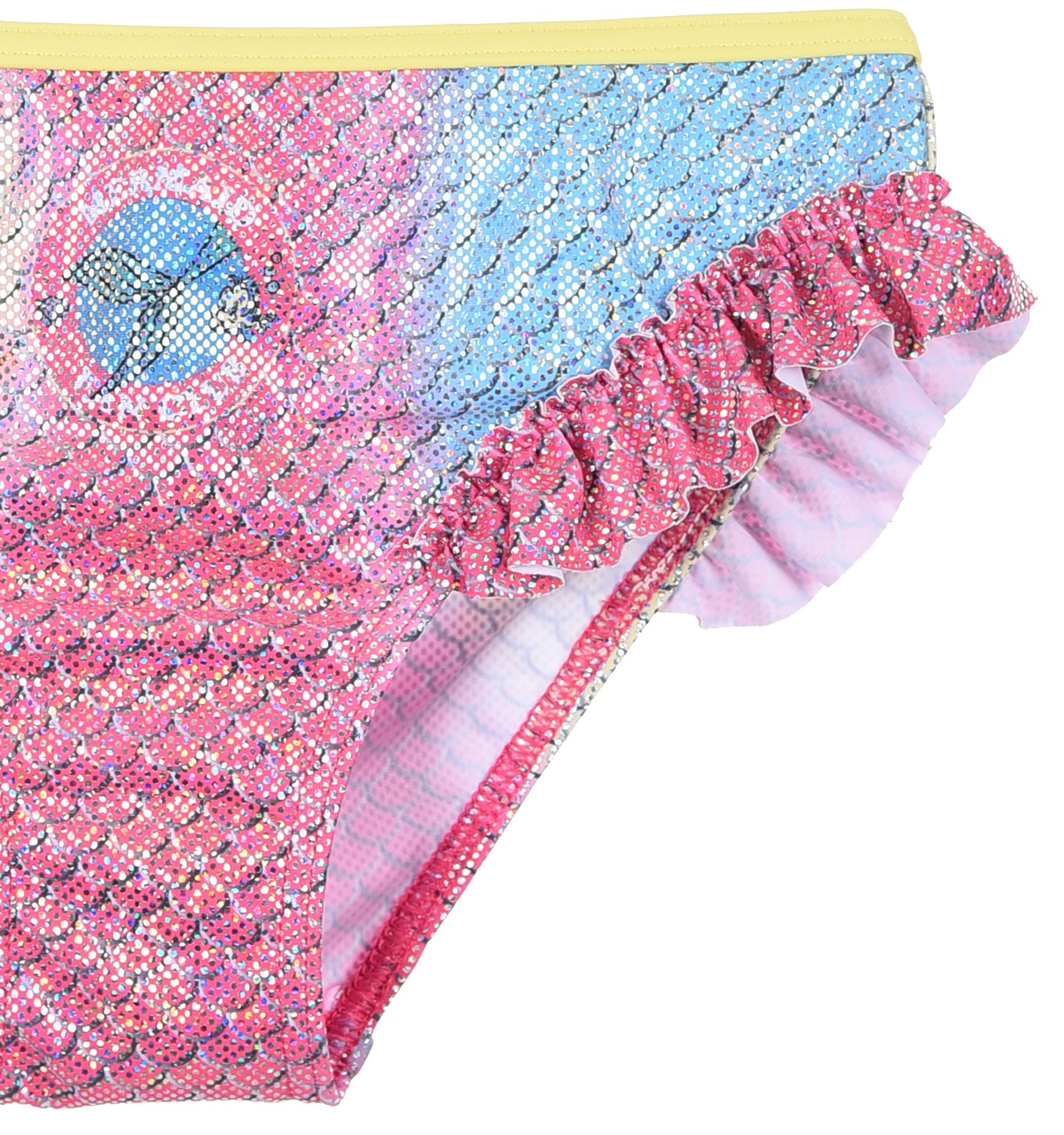 Costume Mare la Sirenetta Ariel DISNEY Bikini 2 Pezzi Top e Slip Bambina - Ye18010giallo