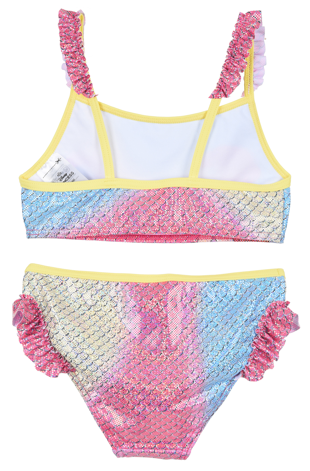 Costume Mare la Sirenetta Ariel DISNEY Bikini 2 Pezzi Top e Slip Bambina - Ye18010giallo