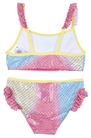 Costume Mare la Sirenetta Ariel DISNEY Bikini 2 Pezzi Top e Slip Bambina - Ye18010giallo