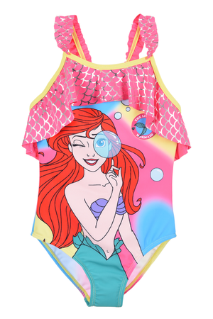 Costume Mare la Sirenetta Ariel DISNEY Intero 1 Pezzo Bambina Piscina - Ye18210fucsia