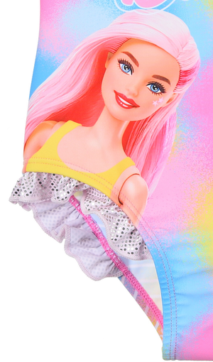 Costume Mare Barbie Mattel Intero 1 Pezzo Bambina Piscina - Ye18206rosa