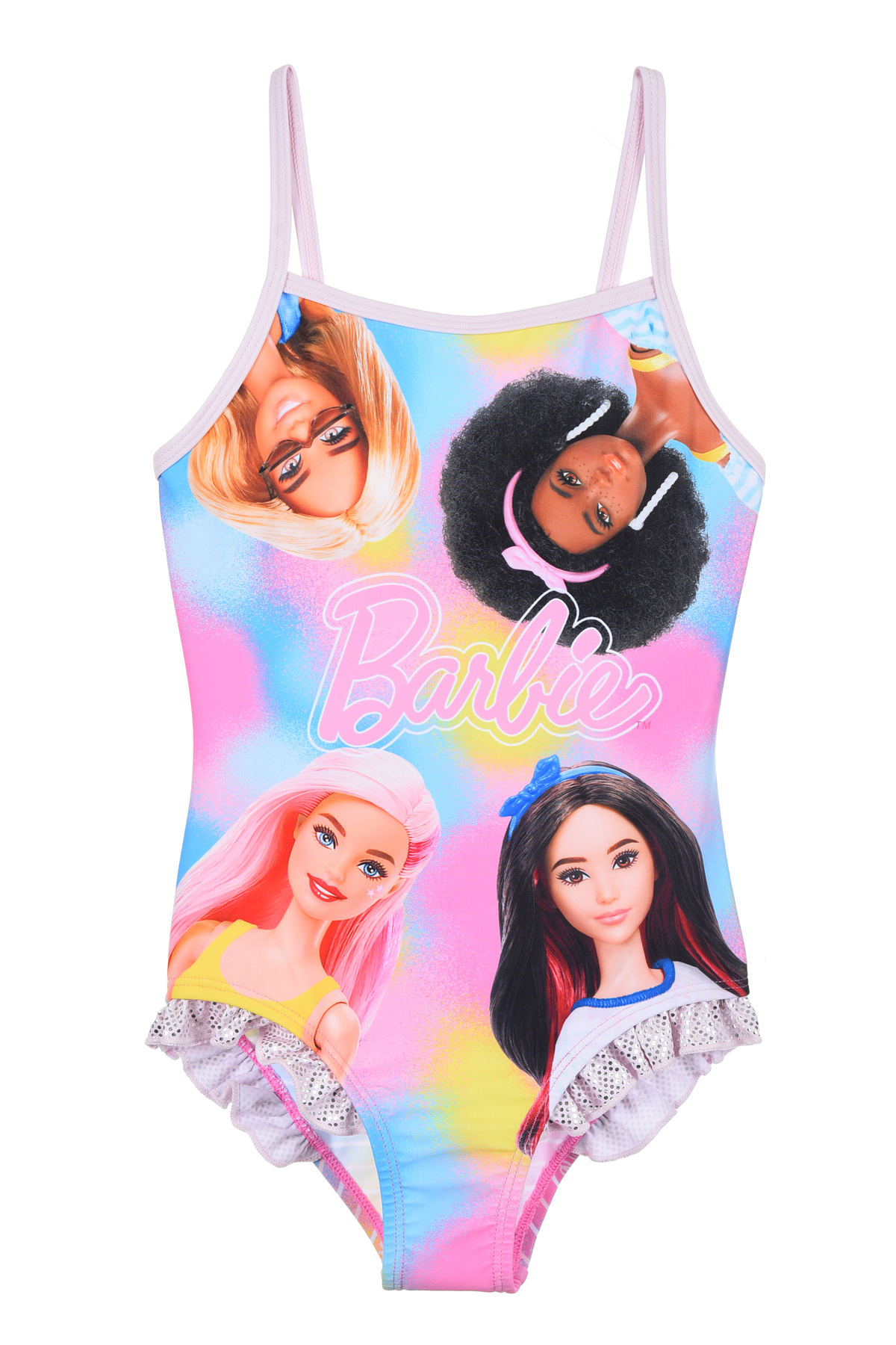 Costume Mare Barbie Mattel Intero 1 Pezzo Bambina Piscina - Ye18206rosa